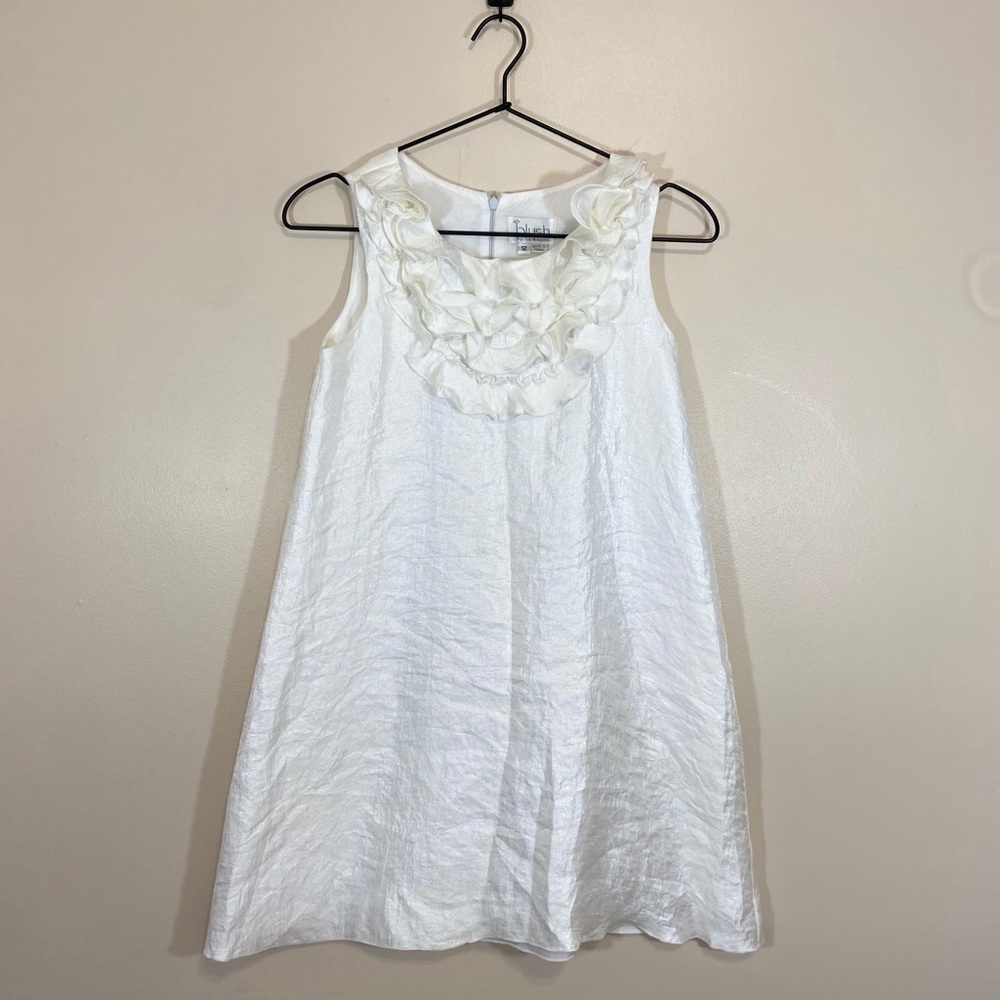 Blush by Us Angels Girls White Satin Dress 12